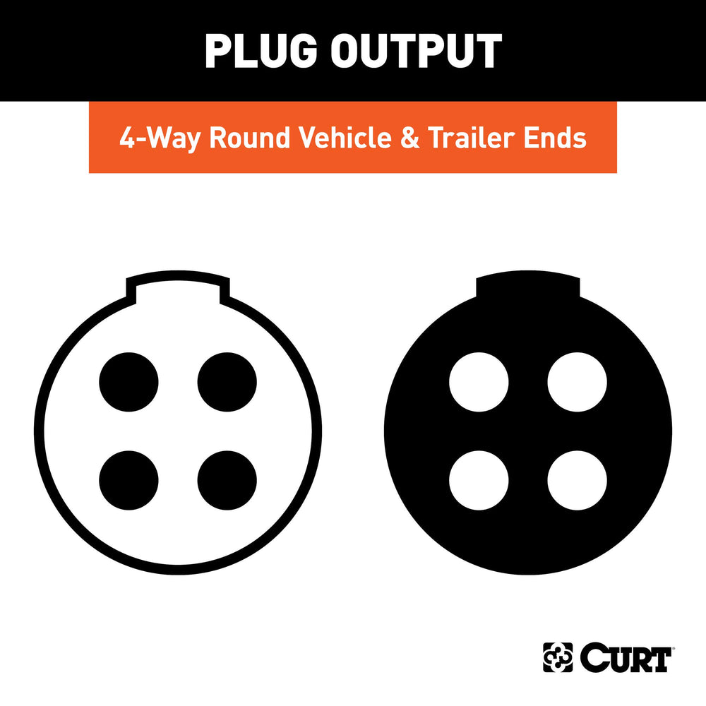CURT 58671 ergonomic plug tabs closeup for easier gripping and faster hookup