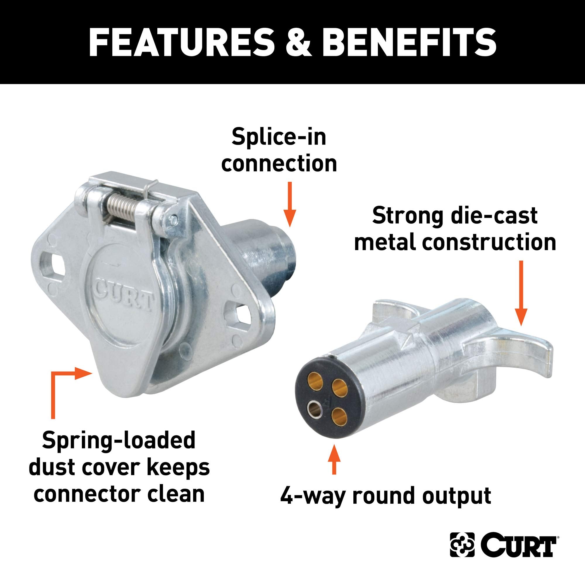 CURT 58671 concealed terminal detail highlighting corrosion protection and longer life
