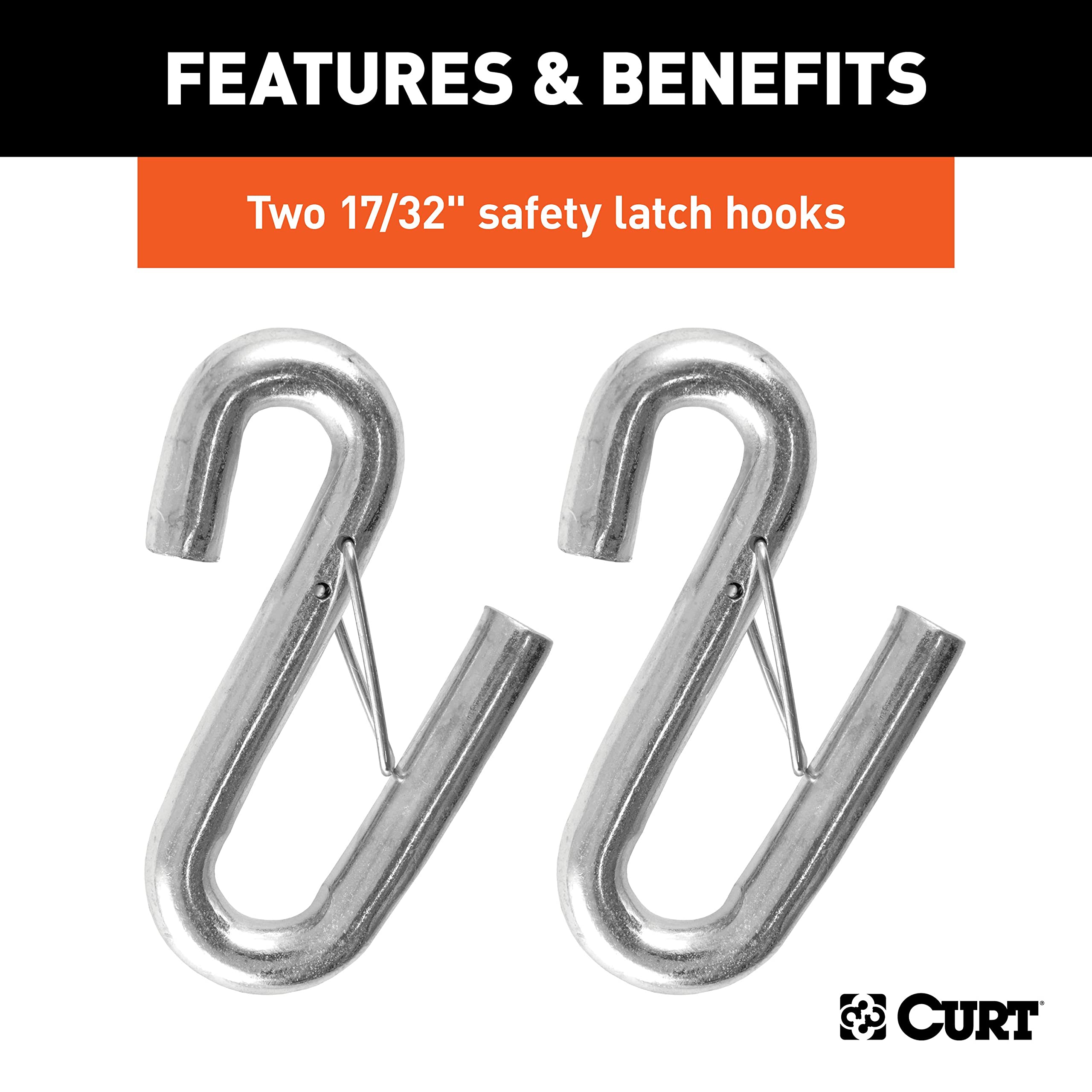 CURT safety cable installed on a trailer demonstrating reliable secondary connection