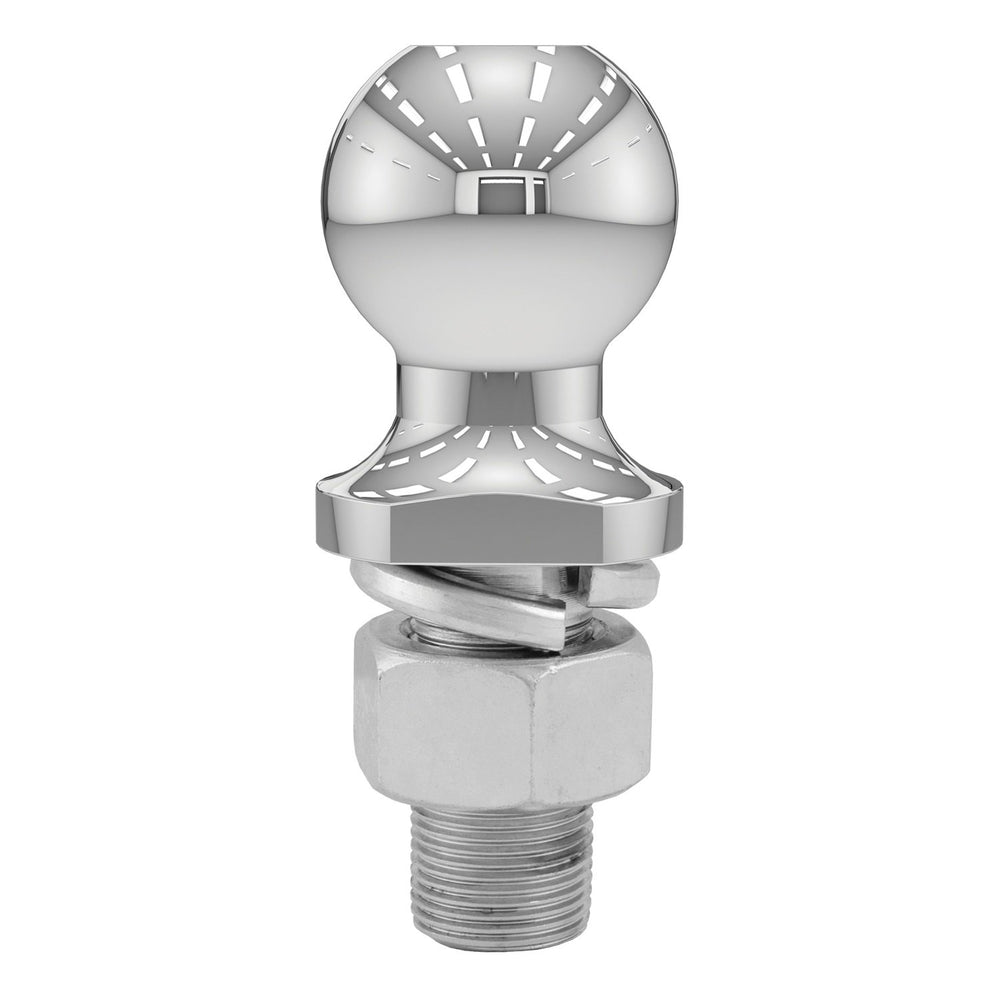 CURT included zinc-plated hex nut and helical lock washer showing secure installation