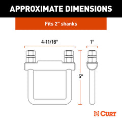 CURT clamp installed on shank illustrating reduced movement benefit