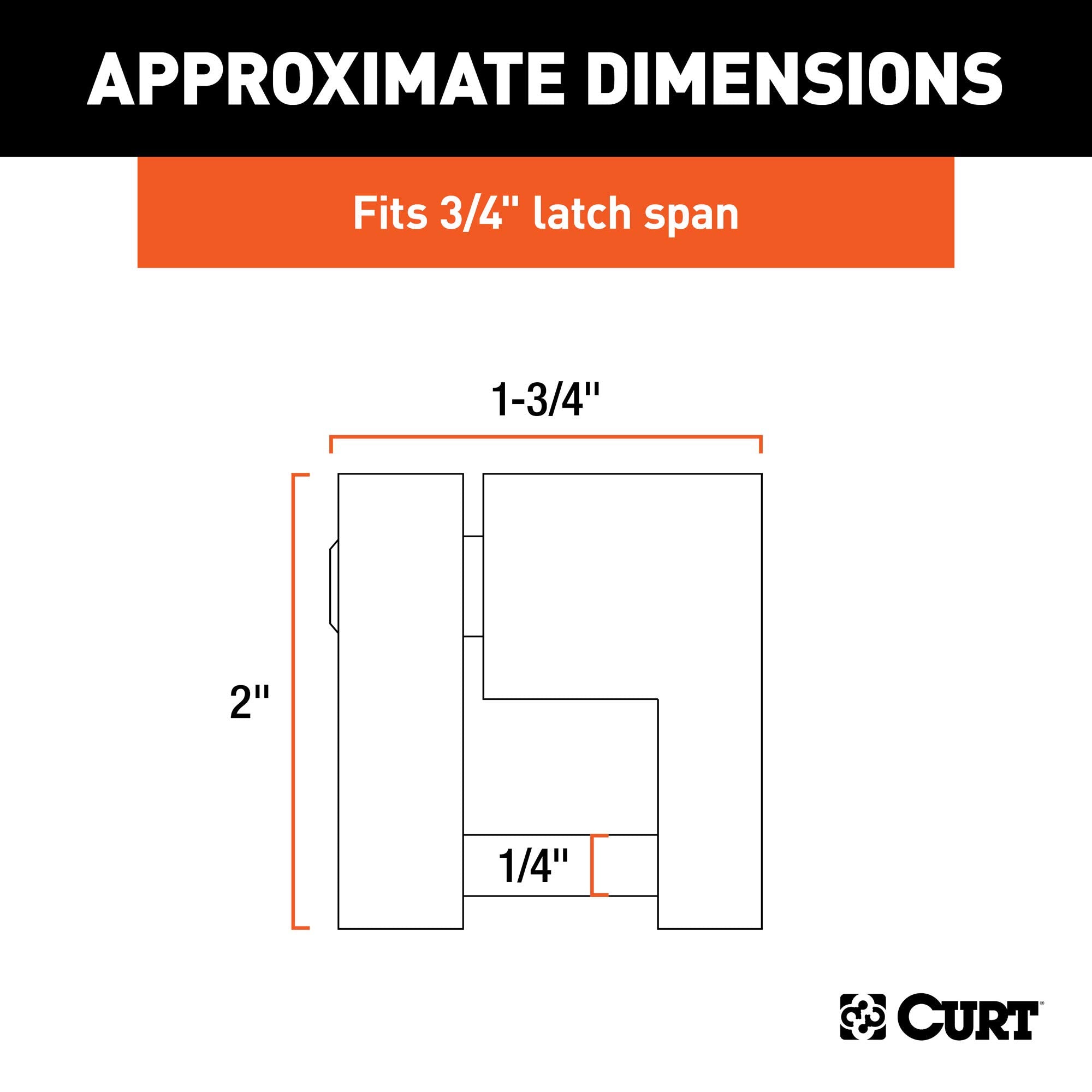 CURT close-up of zinc-plated 1/4-inch pin showing corrosion resistance benefit