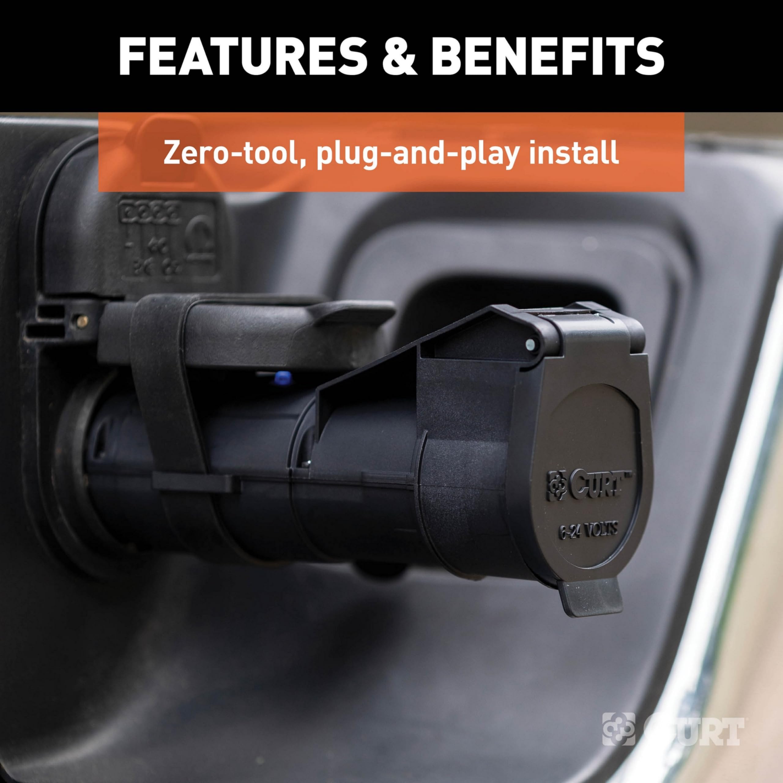 CURT Echo LED calibration indicator lit to show pairing and setup feedback