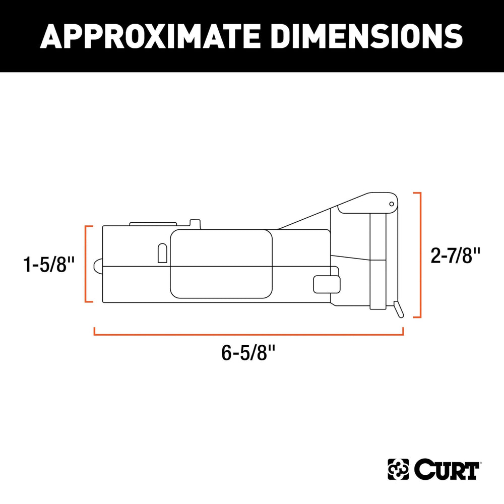 CURT Echo connected to a 7-way plug demonstrating quick tool-free installation