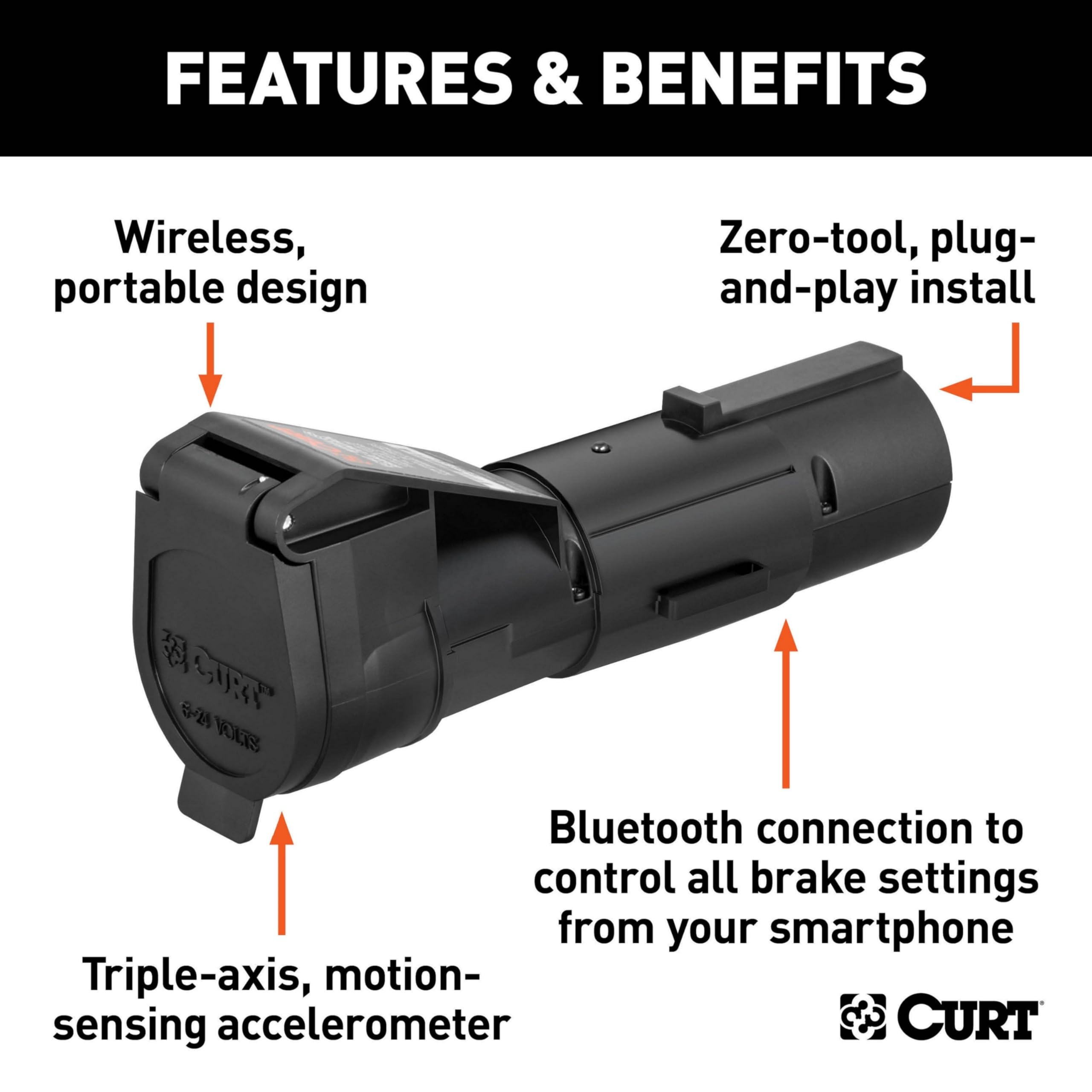 CURT Echo paired with OneControl app screen for smartphone control convenience