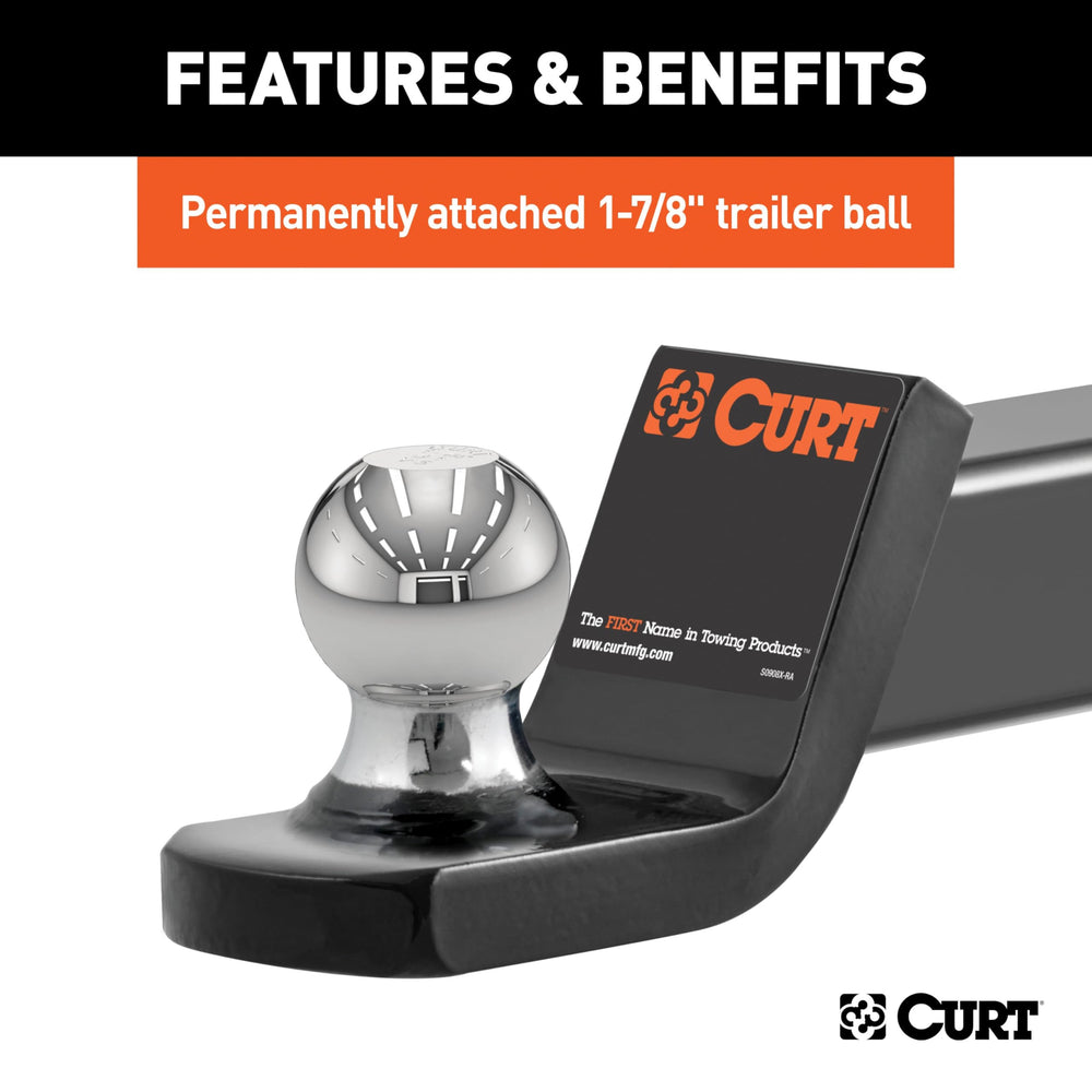 CURT Fusion installed in a 2" receiver demonstrating ready-to-tow setup