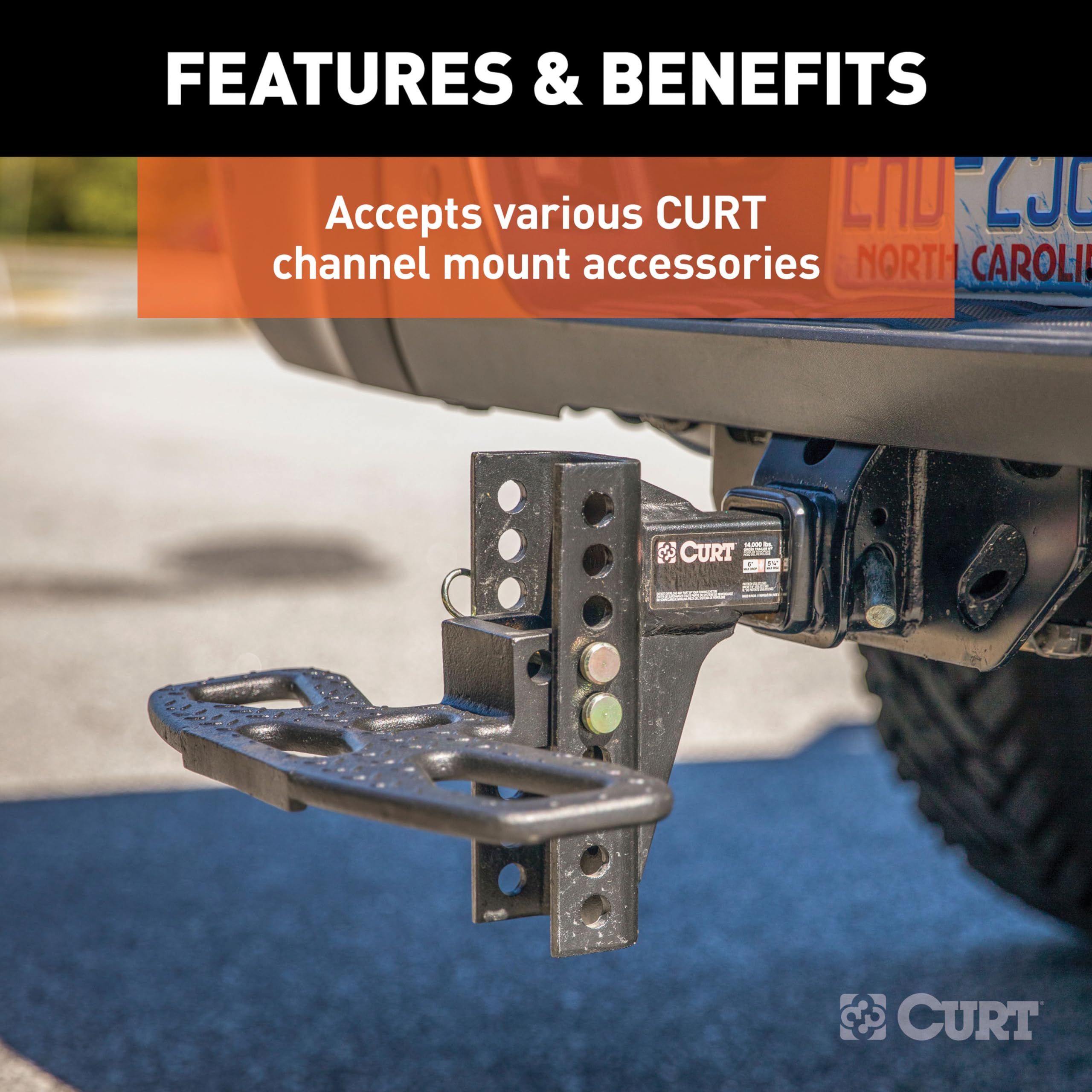 CURT towing a trailer demonstrating real-world use and stable towing performance