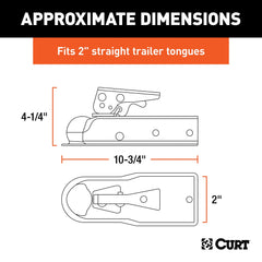 CURT K-5153 close-up of Posi-Lock latch highlighting easy adjustment