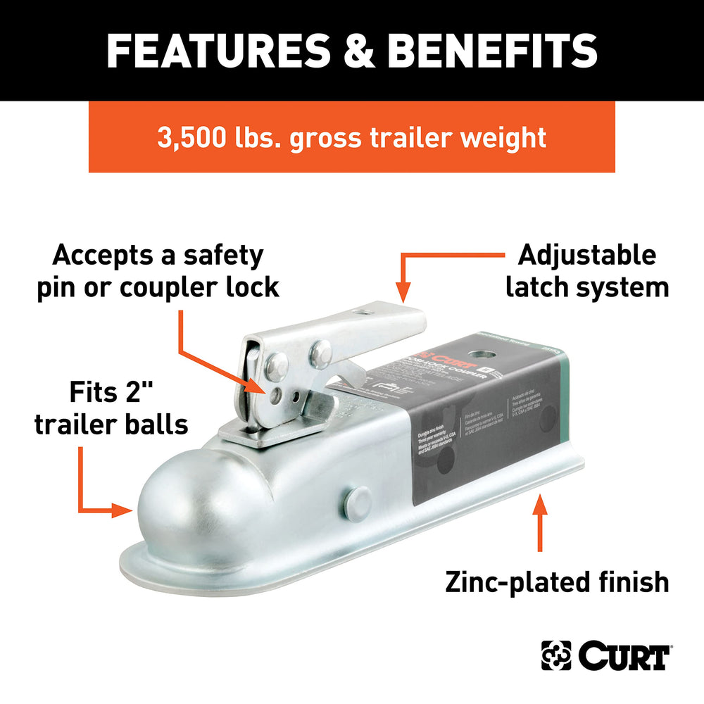 CURT K-5153 side profile showing 2-inch channel and sturdy steel