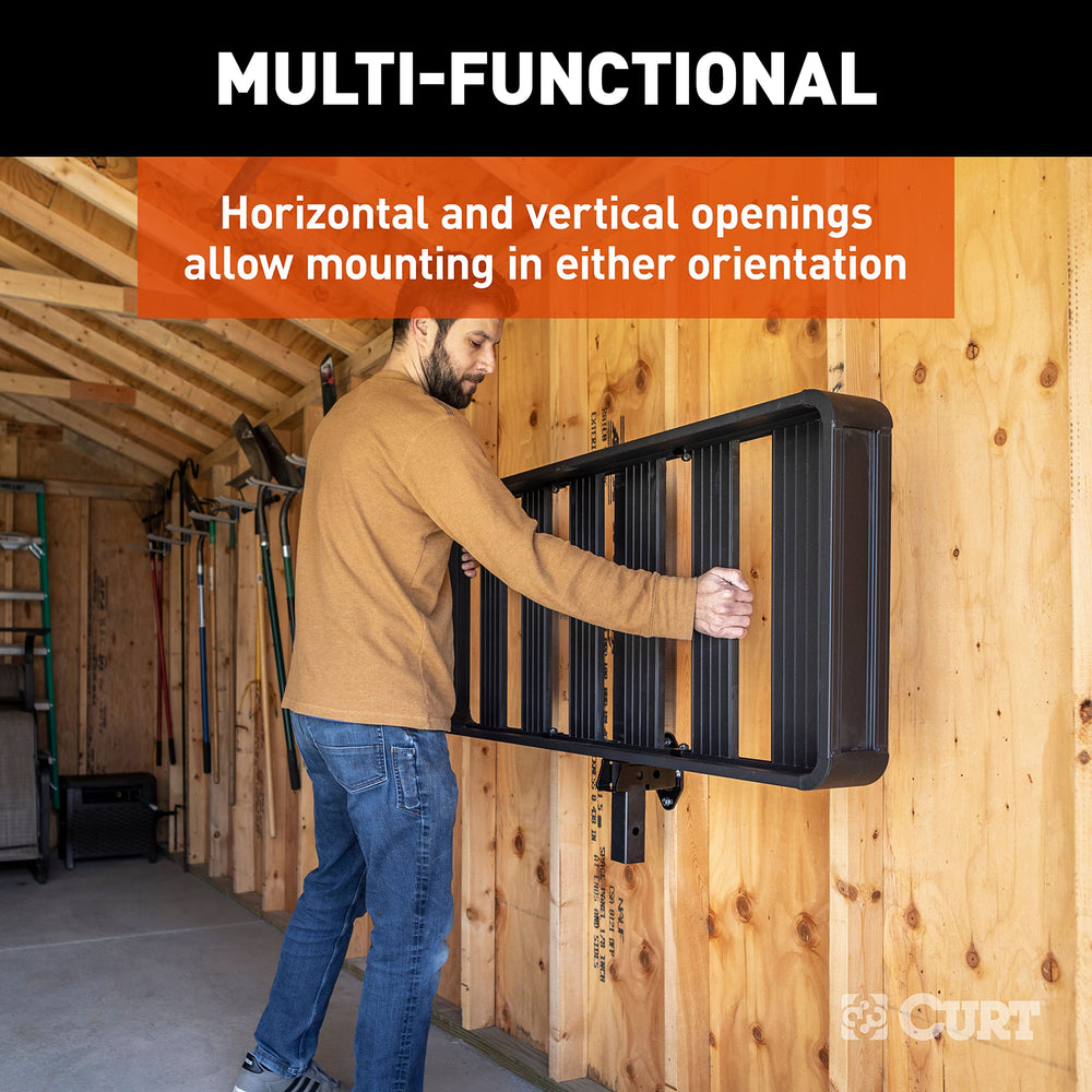 CURT mounted on a 2x4 stud with included lag bolts for a secure install and peace of mind