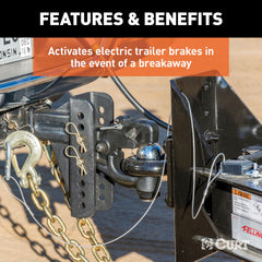 CURT nylon breakaway switch close-up demonstrating reliable activation