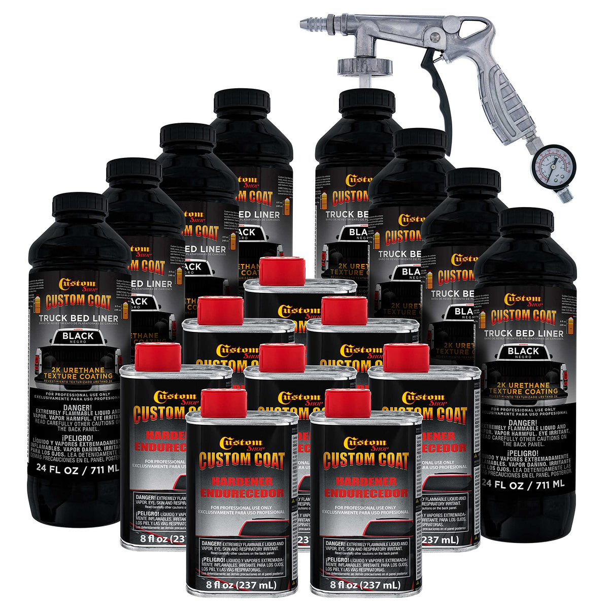 Custom Coat front packaging showing kit components and benefit: ready-to-use