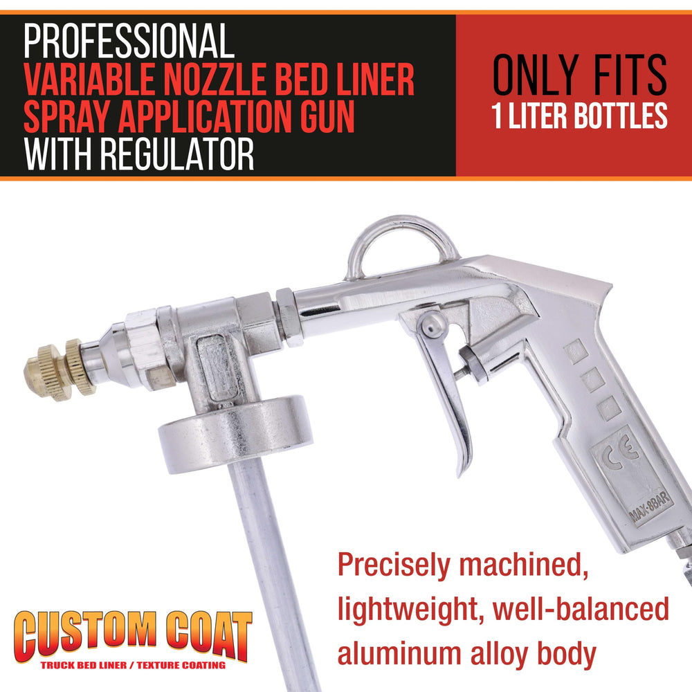 Custom Coat nozzle close-up showing variable adjustment for precise texture control