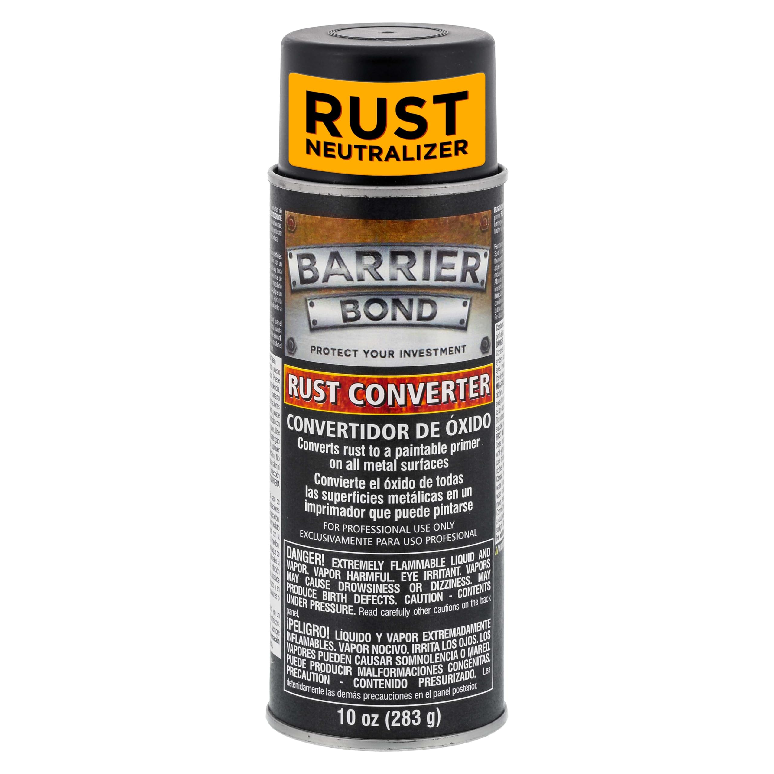 Custom Shop Barrier Bond aerosol can front view showing product branding and size