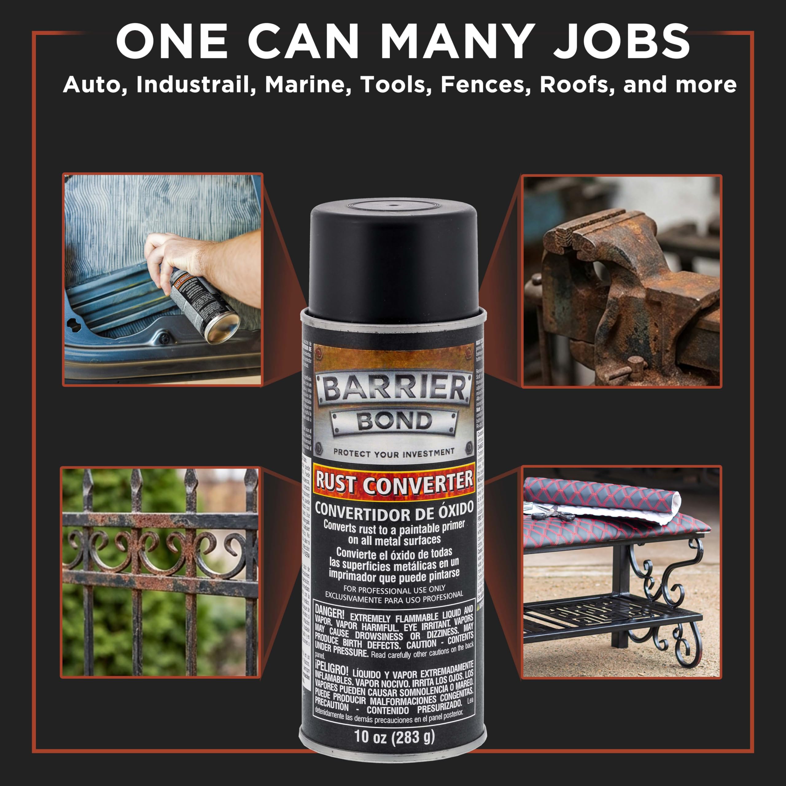 Custom Shop Barrier Bond label detail showing usage instructions and benefits