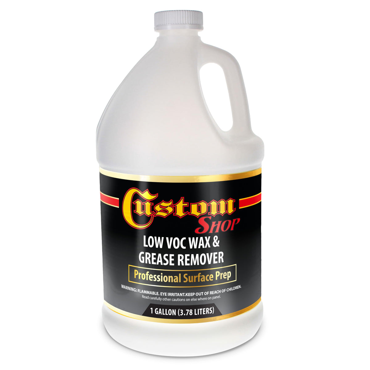 Custom Shop front gallon bottle showing product and easy-pour handling benefit
