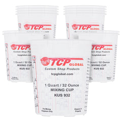 Custom Shop front view of 12-pack 32 oz cups showing product quantity and shape benefit: organized supply
