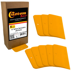 Custom Shop front pack of 50 spreaders showing value and readiness