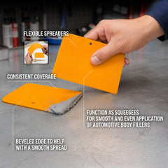 Custom Shop spreader held in hand demonstrating 6-inch scale