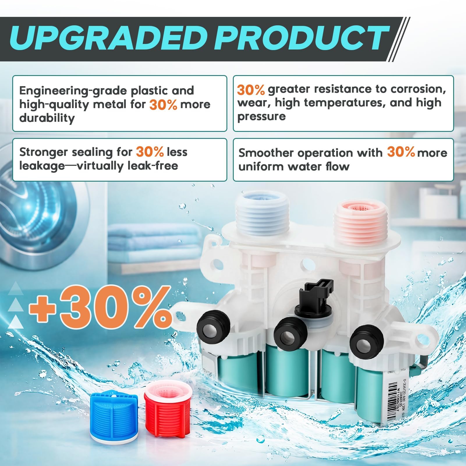Cusvivid W11165546 installed in washer showing restored water fill function