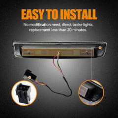 Cxdar installed on Dodge Ram rear showing enhanced brake visibility for safety