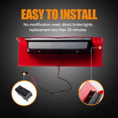 Cxdar installed on Chevy Express rear demonstrating clearer brake signaling