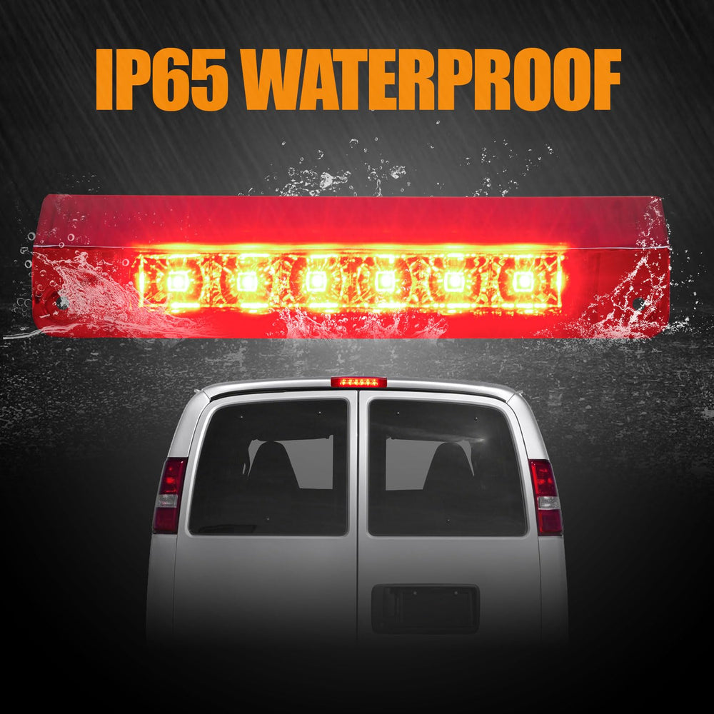 Cxdar brake light next to ruler showing compact fit and easy replacement