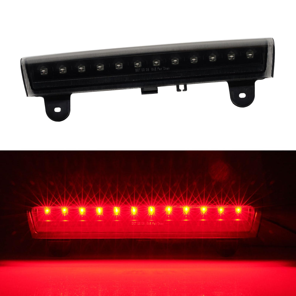 Cxdar front view of third brake light showing lens and LEDs for clearer visibility