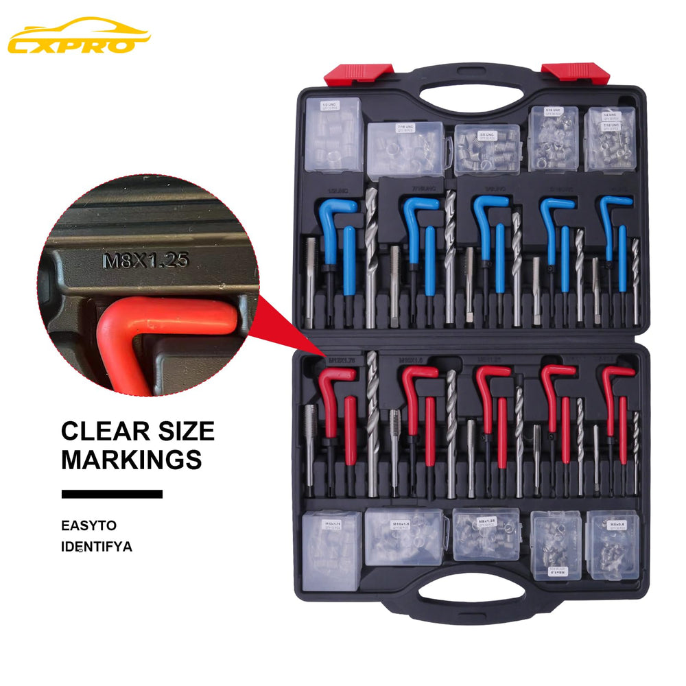 CXPRO kit in use repairing an engine thread for quick field fixes