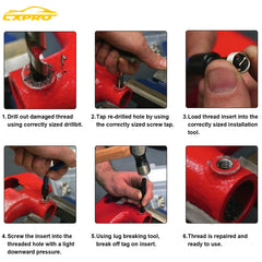 CXPRO taps and insertion tools detail ensuring precise, aligned cutting