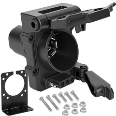 CXTM adapter front view showing both 7-pin and 4-flat outputs for versatile towing