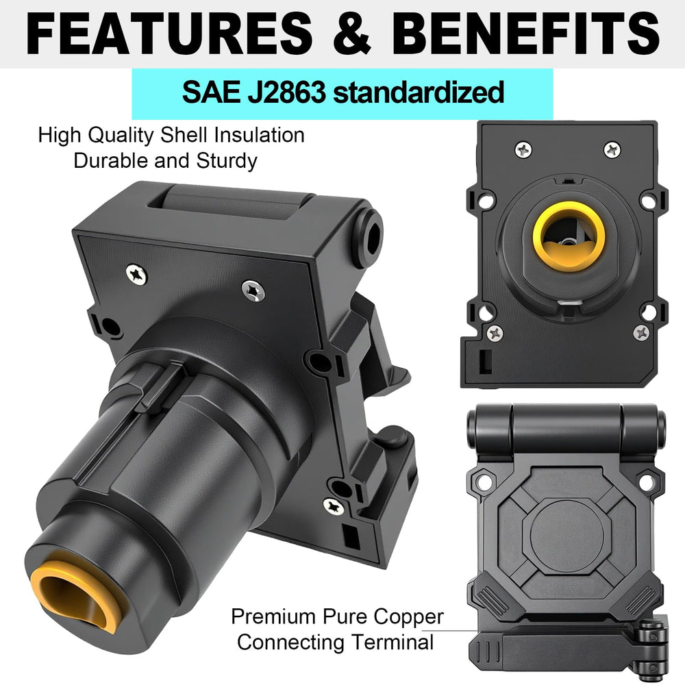 CXTM adapter mounted on vehicle bumper for secure, tidy trailer connections