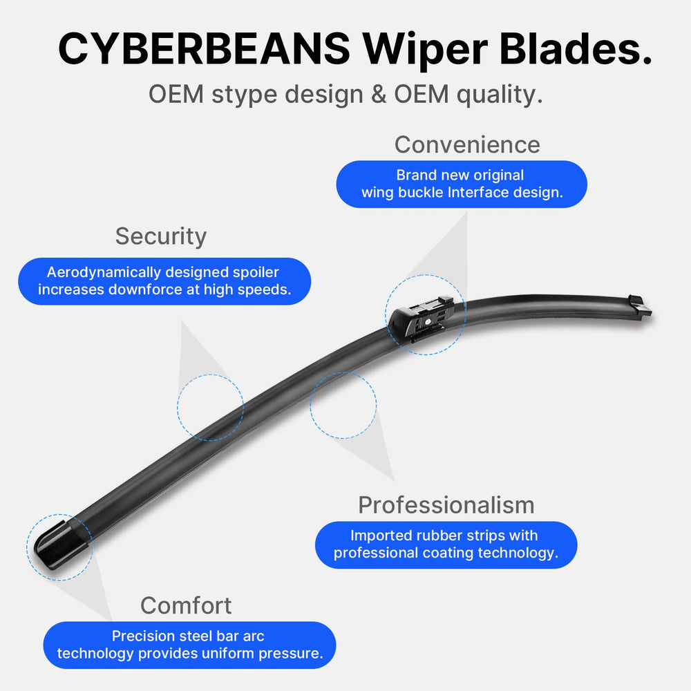 CYBERBEANS aerodynamic spoiler profile reducing wind noise