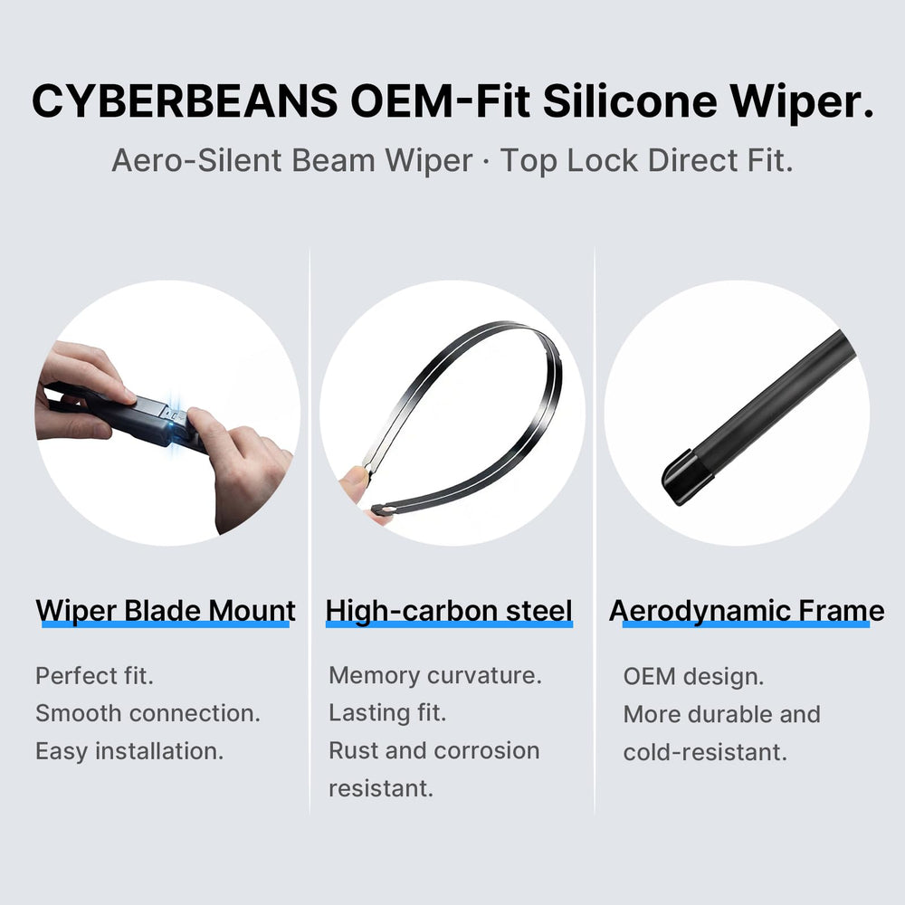 CYBERBEANS blades showing 26" and 19" lengths for scale