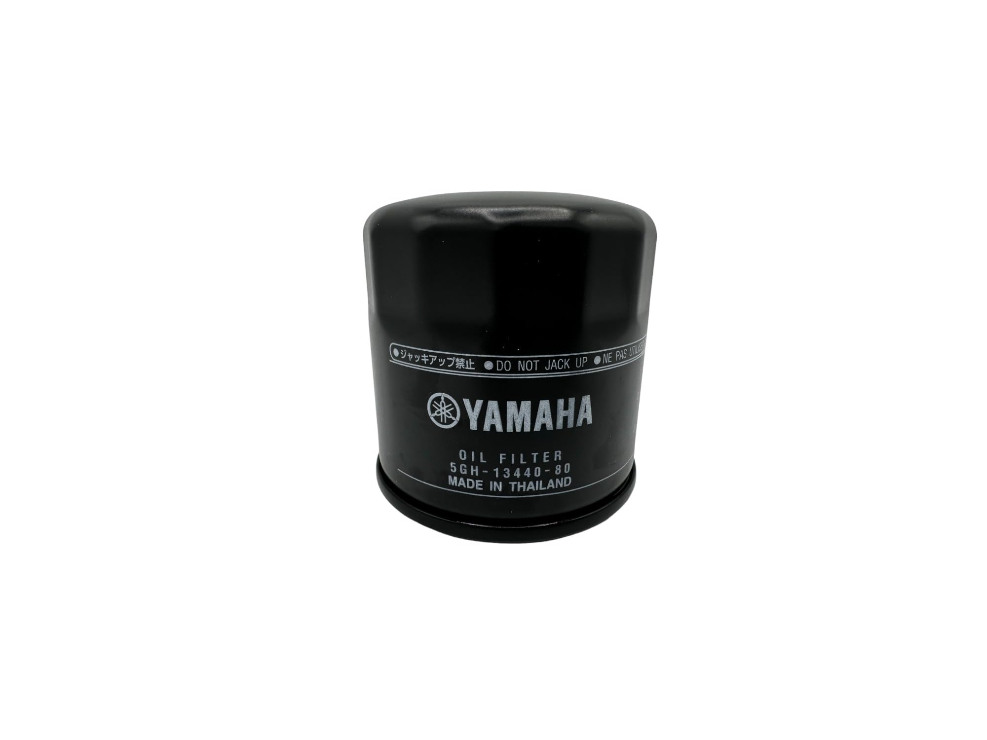 Cyclemax oil filter next to coin for scale showing compact, OEM size