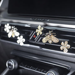 CYG&CL bee clipped on car vent showing secure fit and visual upgrade