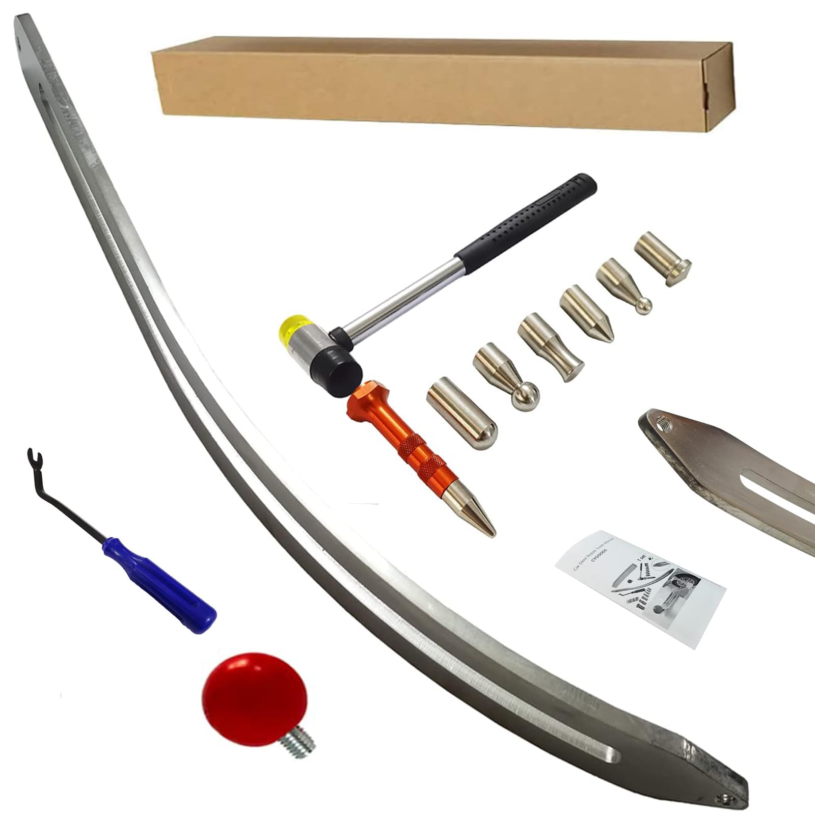 CYGOODS kit front view showing all dent removal tools and carrying layout benefits easy access