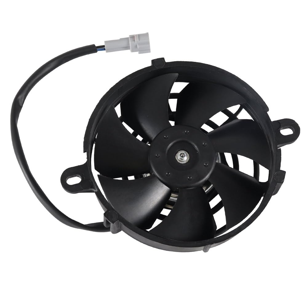 Cylemoto 5-inch fan front view showing compact cooling benefits
