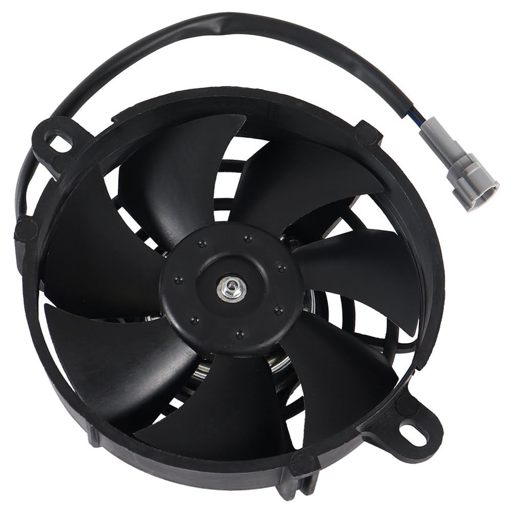 Cylemoto fan next to hand for scale showing small-space suitability