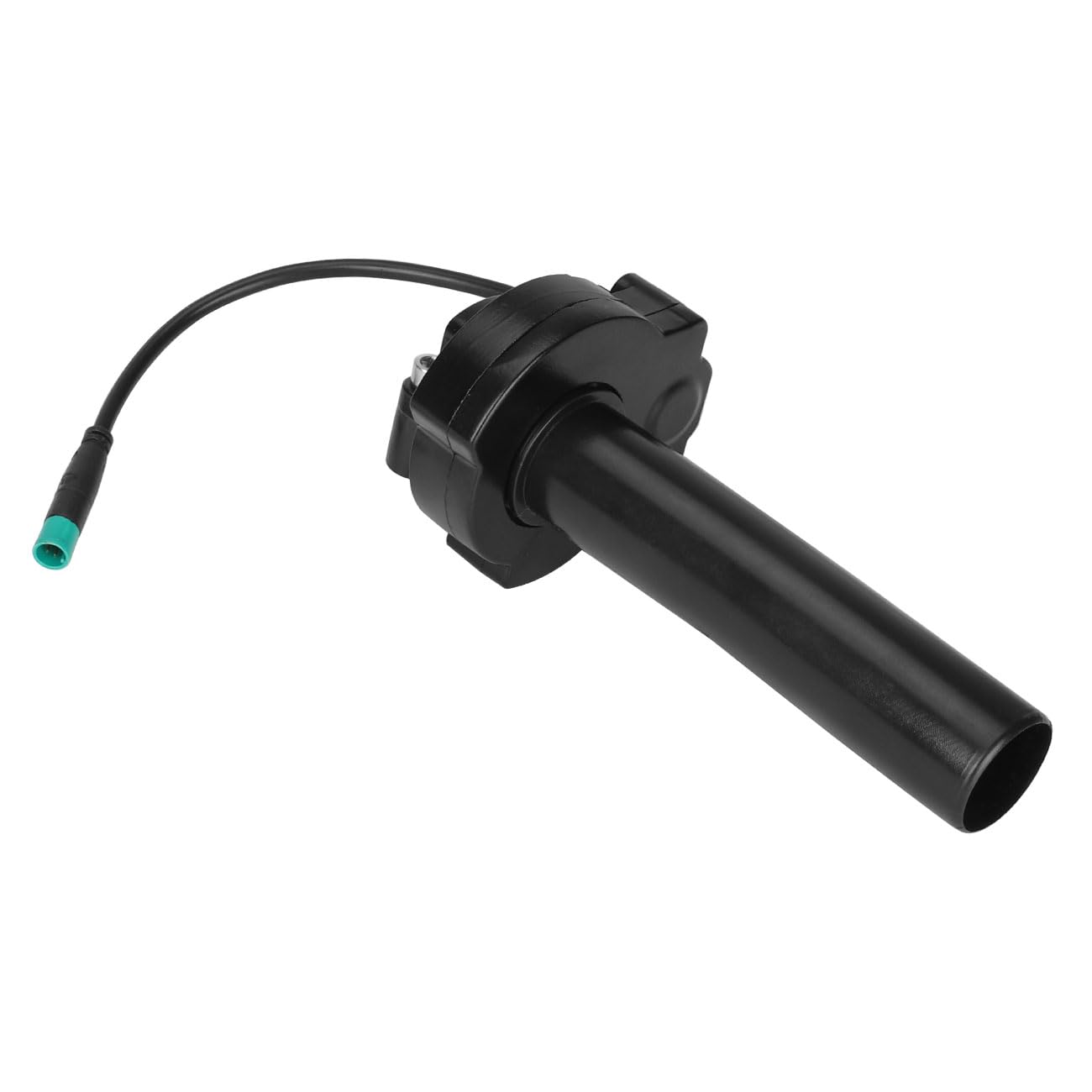 Cylemoto throttle on a dirt bike handlebar with rider showing practical use