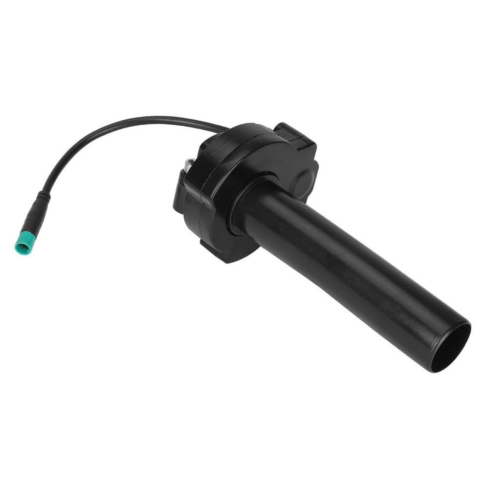 Cylemoto throttle on a dirt bike handlebar with rider showing practical use
