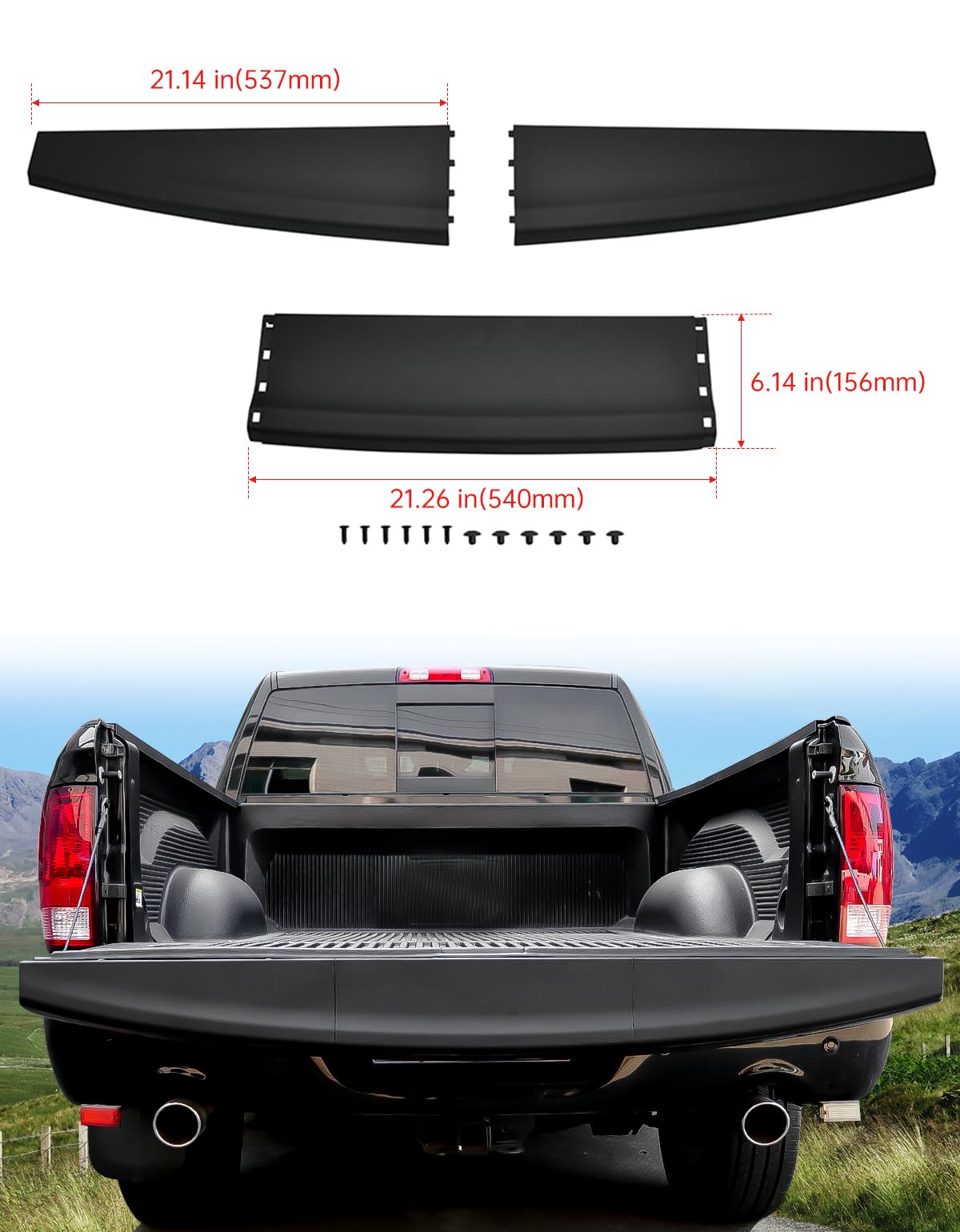 CYOOYC tailgate cap on truck in driveway showing durable weatherproof styling benefit