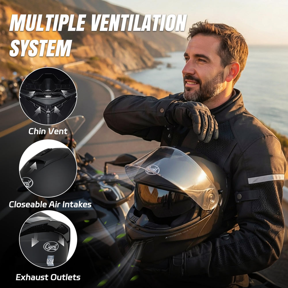 CYRIL bonus smoke shield in place for bright light comfort
