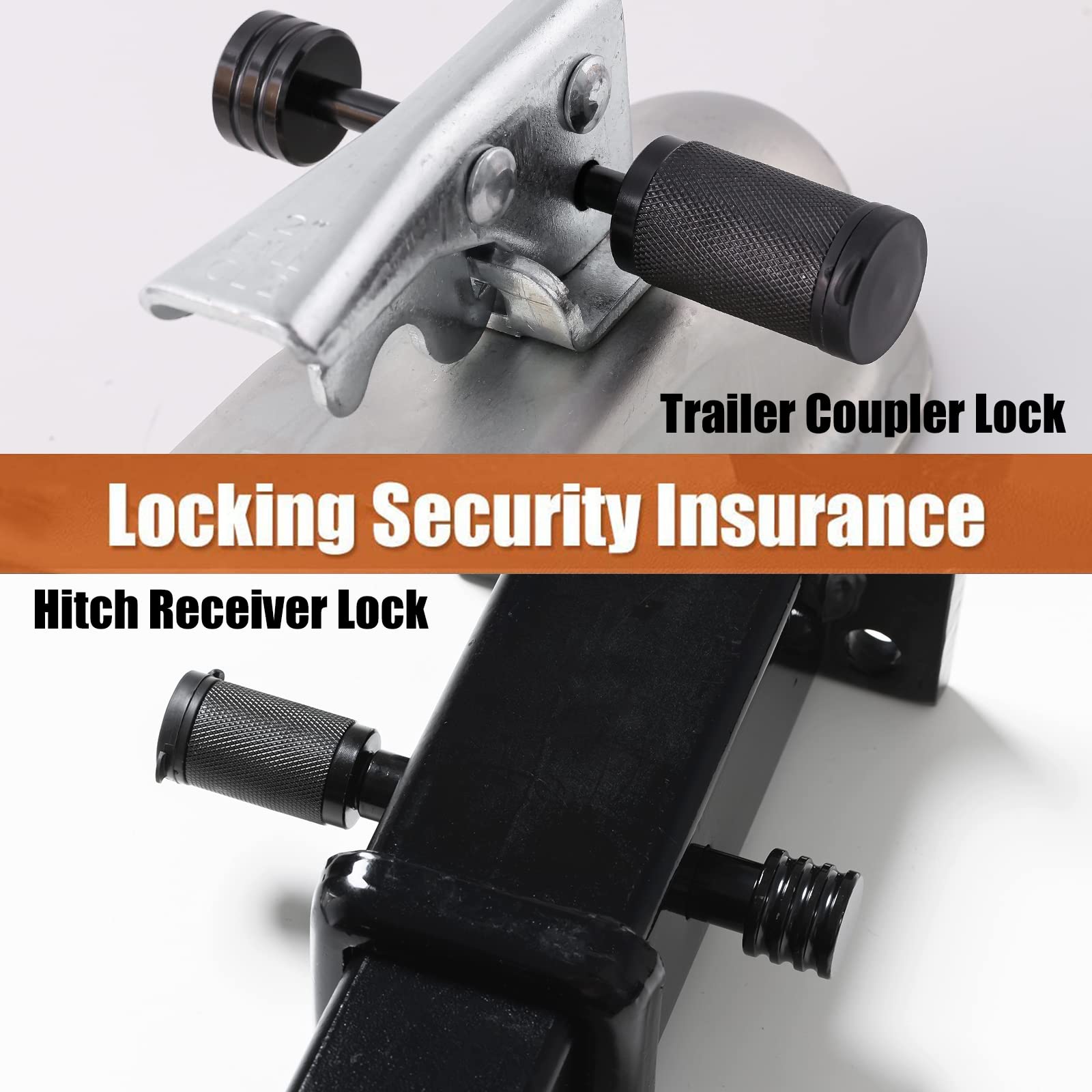 CZC AUTO detailed view of 1/4-inch coupler lock pin improving latch security
