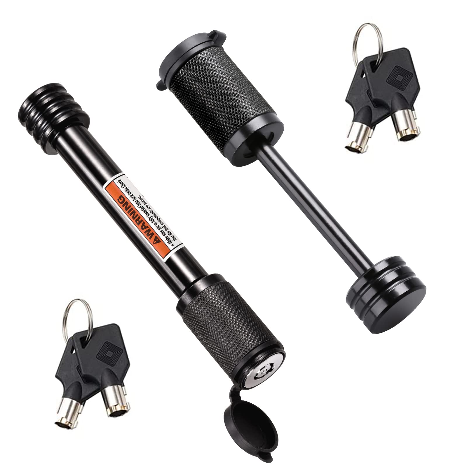 CZC AUTO front view of receiver pin locking a hitch for theft prevention