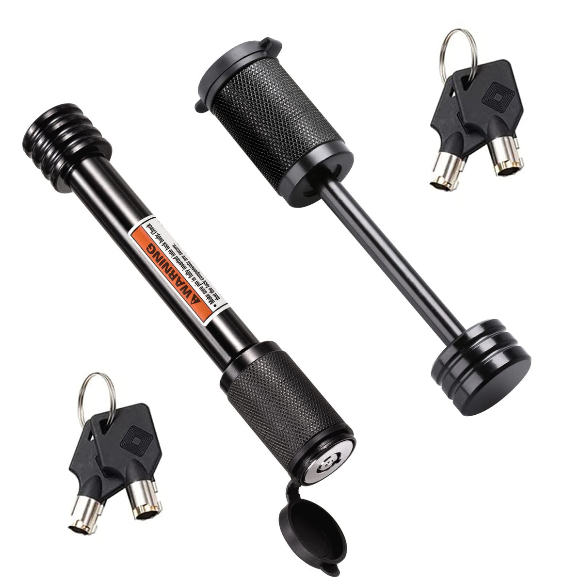 CZC AUTO front view of receiver pin locking a hitch for theft prevention