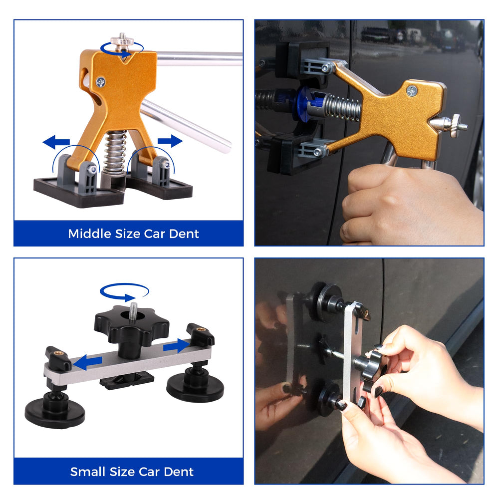 CZJCMECH bridge puller with glue tabs assembled for controlled medium dent repairs