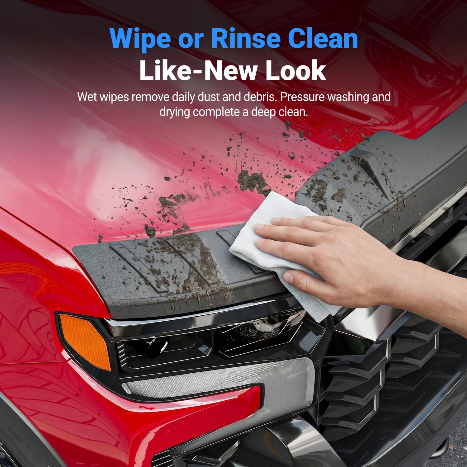 czmenghe in use on highway deflecting debris to protect paint benefit