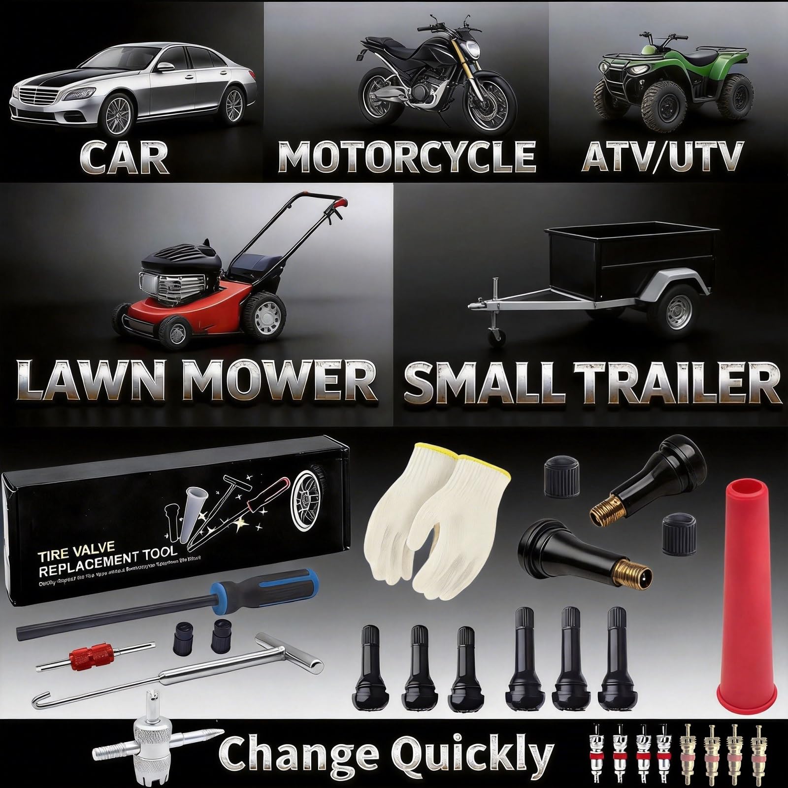CZRWJXW lifestyle garage setup showing portable kit for roadside repairs