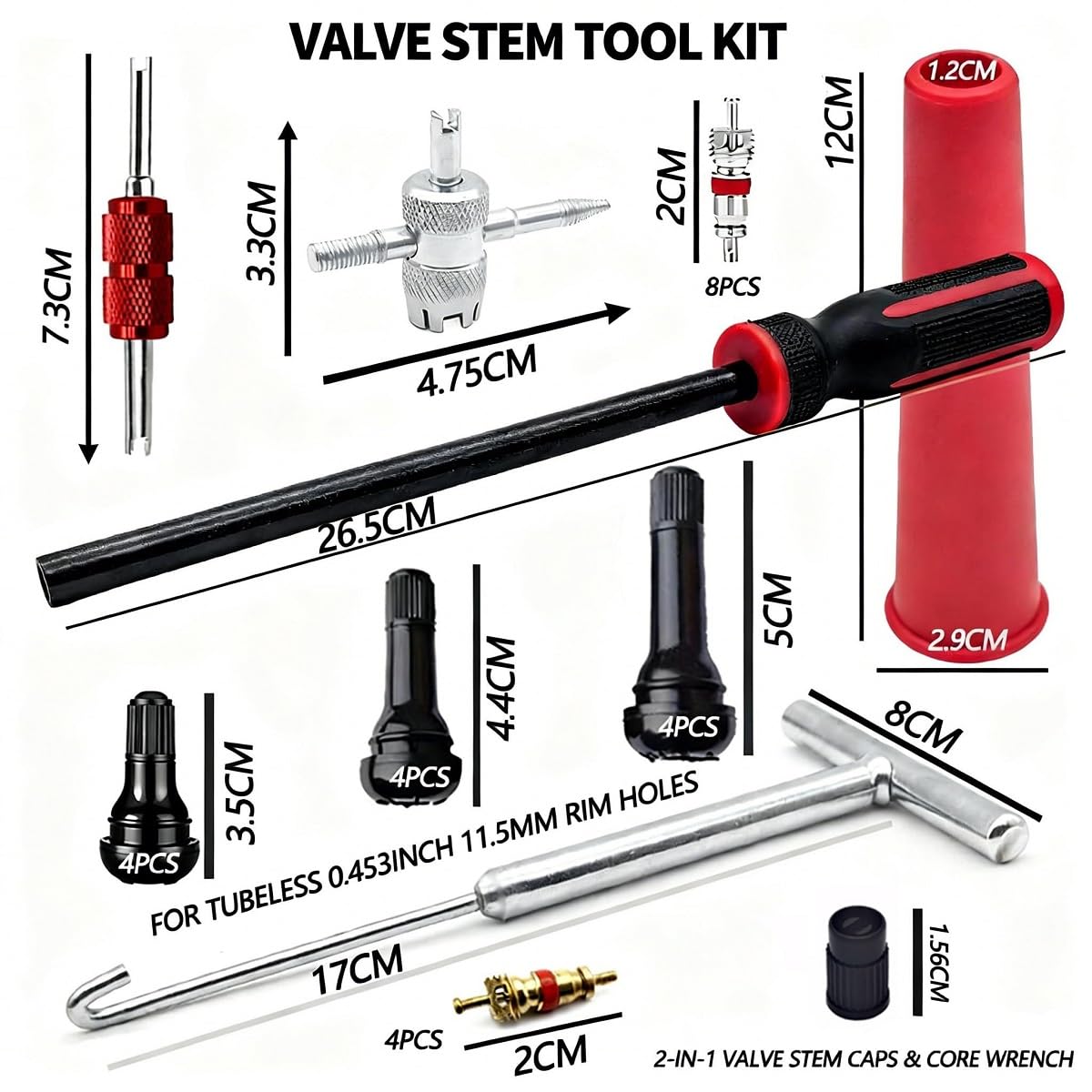 CZRWJXW tool in use on mounted tire demonstrating removal without taking tire off rim
